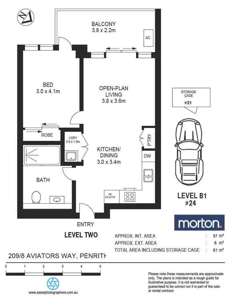 Floorplan of Homely apartment listing, 209/8 Aviators Way, Penrith NSW 2750
