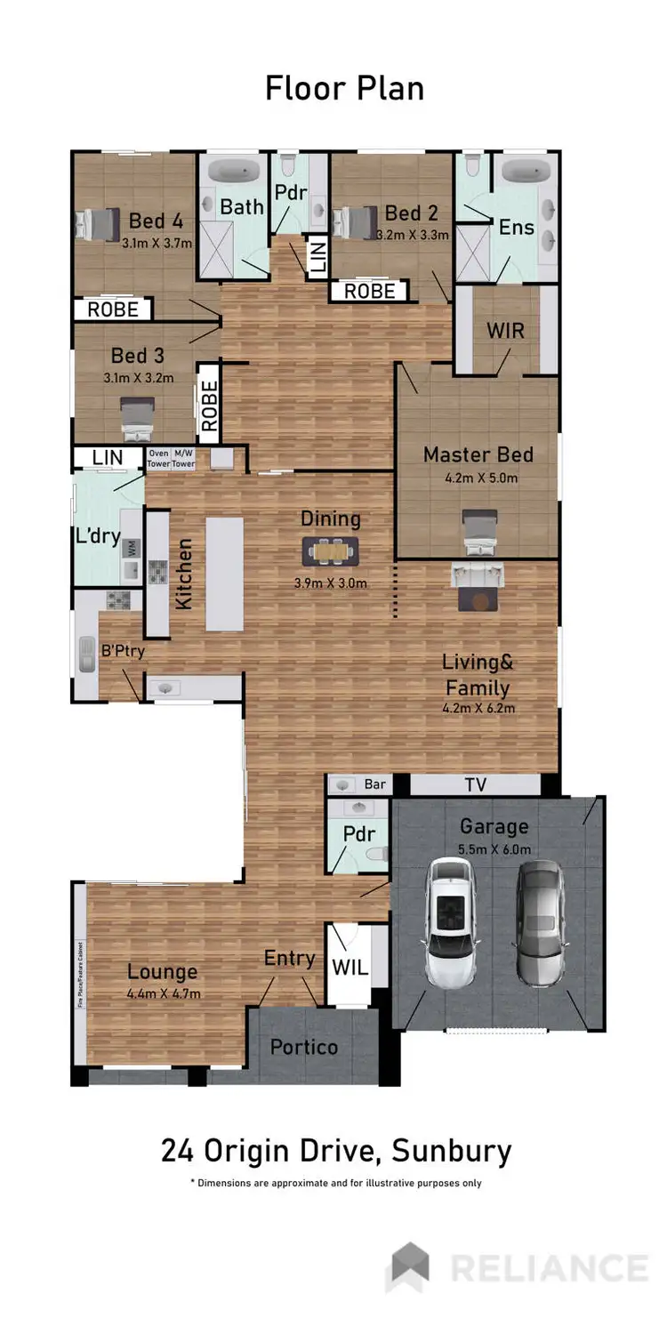Floorplan of Homely house listing, 24 Origin Drive, Sunbury VIC 3429