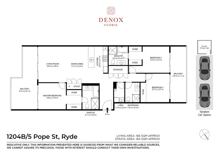Floorplan of Homely apartment listing, 1204B/5 Pope Street, Ryde NSW 2112