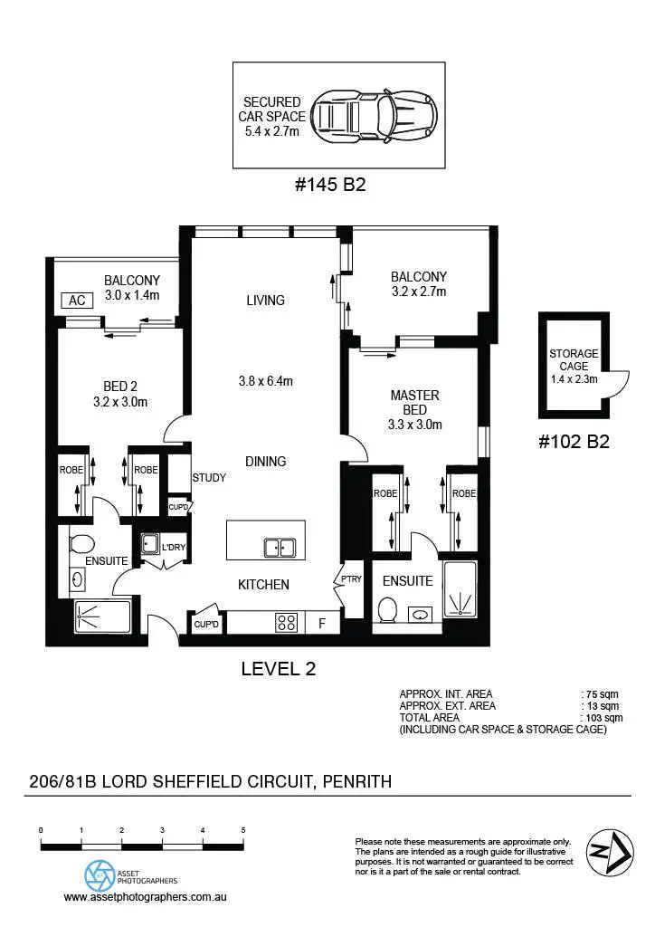 Floorplan of Homely apartment listing, 206/81B Lord Sheffield Circuit, Penrith NSW 2750