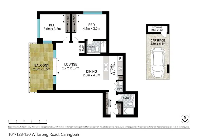 Floorplan of Homely apartment listing, 104/128 Willarong Road, Caringbah NSW 2229