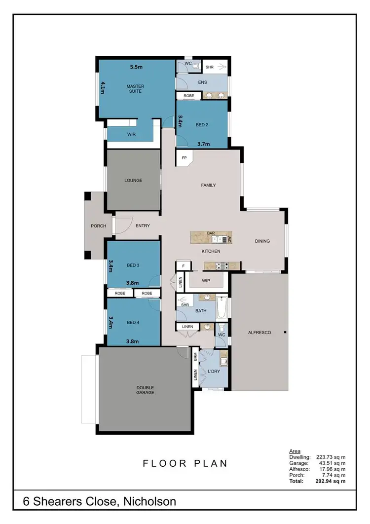 Floorplan of Homely house listing, 6 Shearers Close, Nicholson VIC 3882