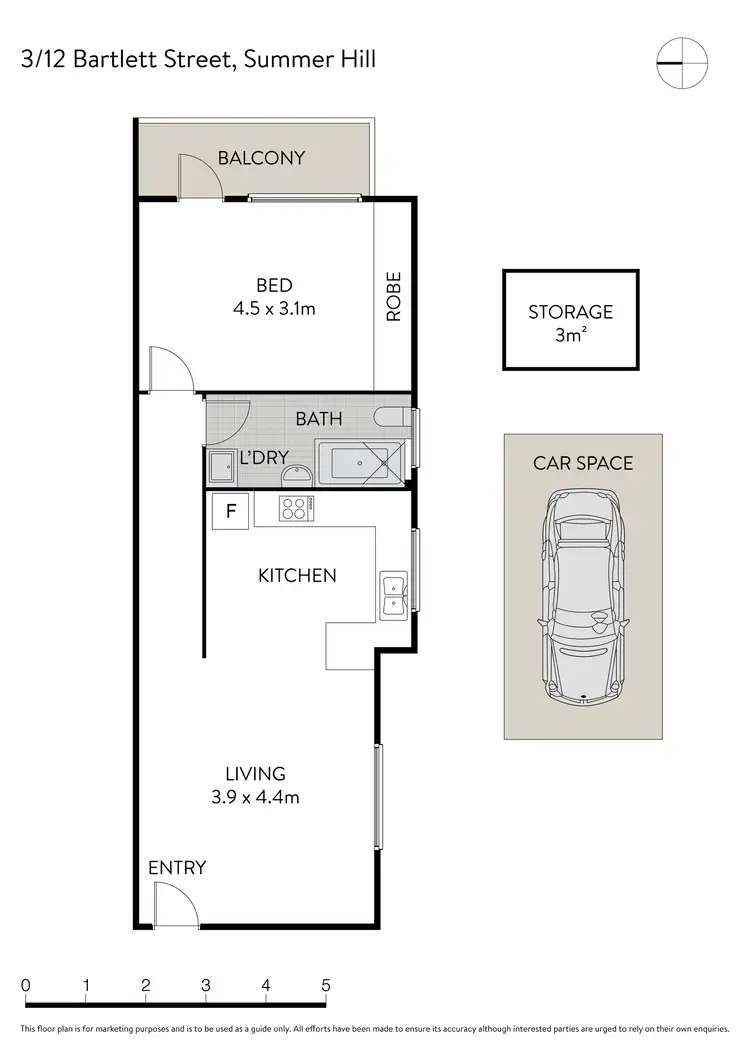 Floorplan of Homely unit listing, 3/12 Bartlett Street, Summer Hill NSW 2130