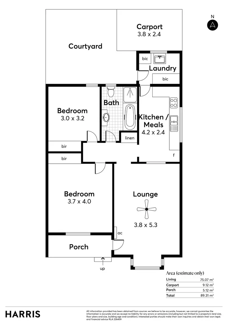 Floorplan of Homely unit listing, 3/93A Alexandra Avenue, Toorak Gardens SA 5065