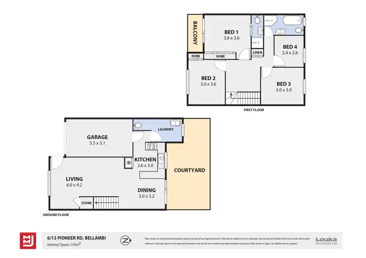 Floorplan of Homely townhouse listing, 6/13 Pioneer Road, Bellambi NSW 2518