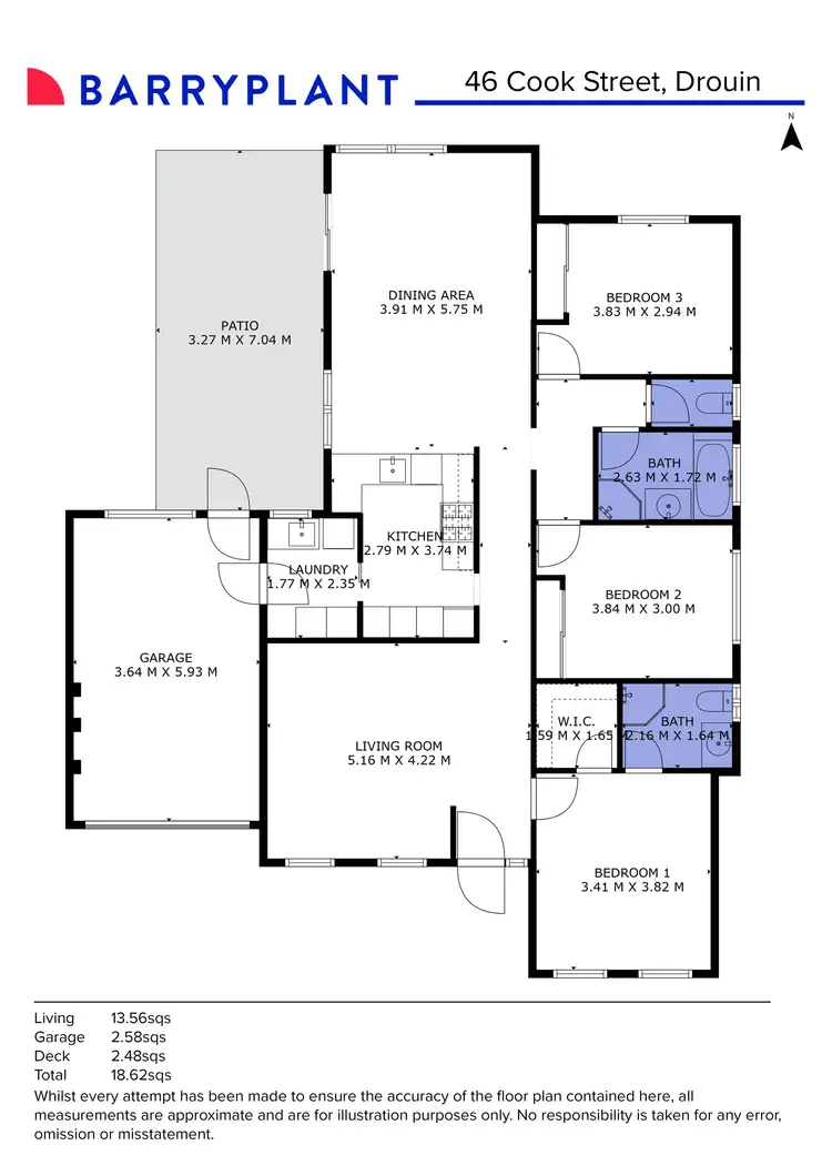 Floorplan of Homely house listing, 46 Cook Street, Drouin VIC 3818