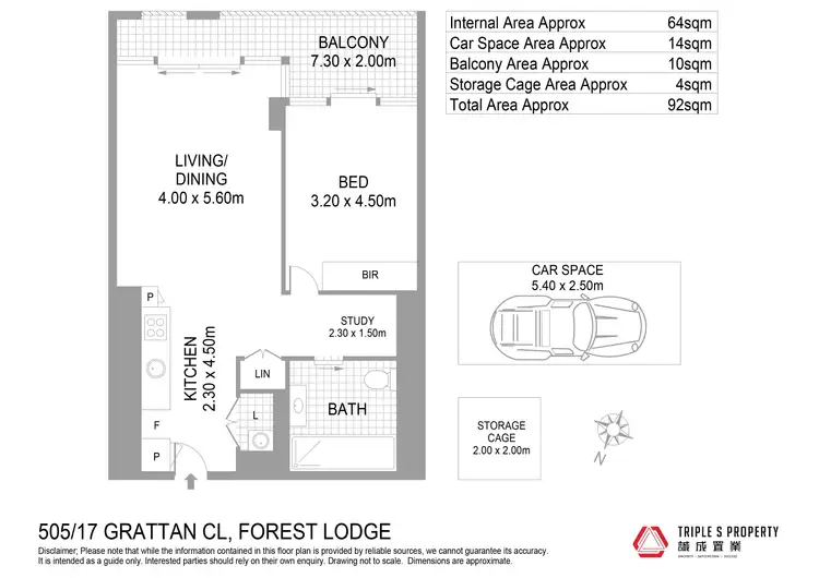Floorplan of Homely apartment listing, 505/17 Grattan Close, Forest Lodge NSW 2037
