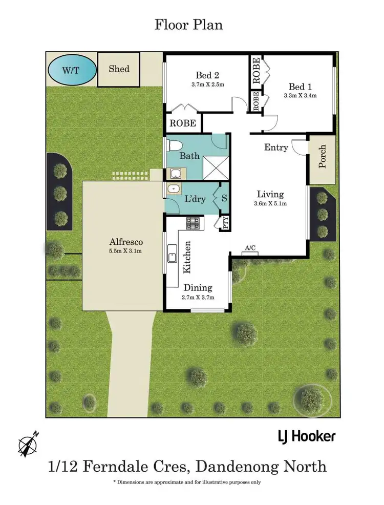 Floorplan of Homely house listing, 1/12 Ferndale Crescent, Dandenong North VIC 3175