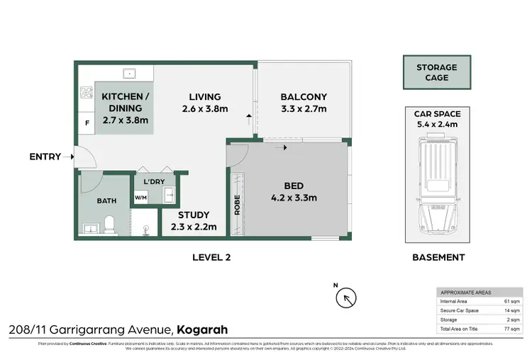 Floorplan of Homely apartment listing, 208/11 Garrigarrang Avenue, Kogarah NSW 2217