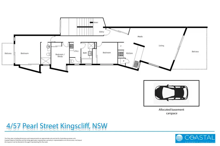 Floorplan of Homely apartment listing, 4/57 Pearl Street, Kingscliff NSW 2487