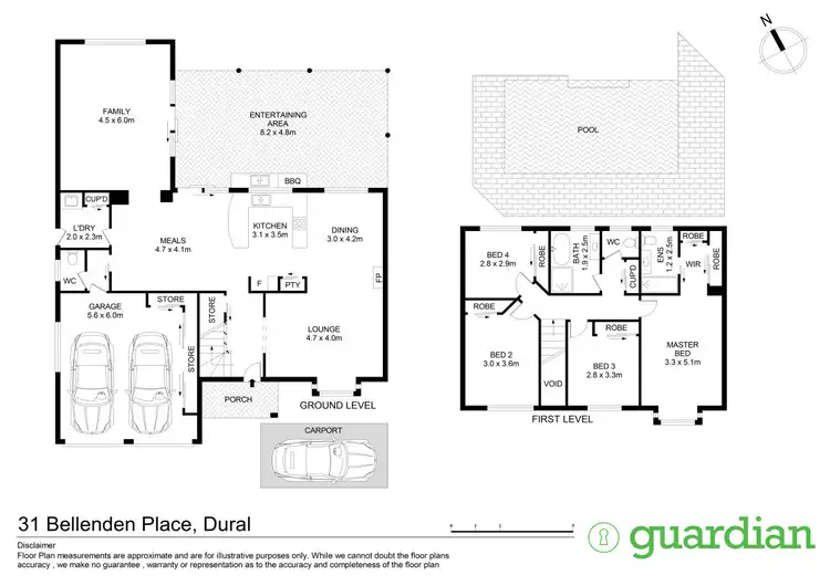 Floorplan of Homely house listing, 31 Bellenden Place, Dural NSW 2158
