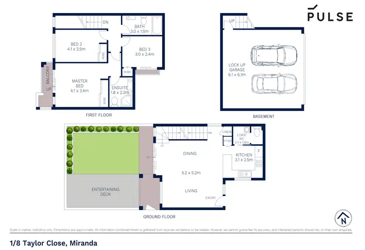 Floorplan of Homely townhouse listing, 1/8-12 Taylor Close, Miranda NSW 2228