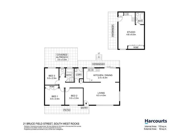 Floorplan of Homely house listing, 21 Bruce Field Street, South West Rocks NSW 2431