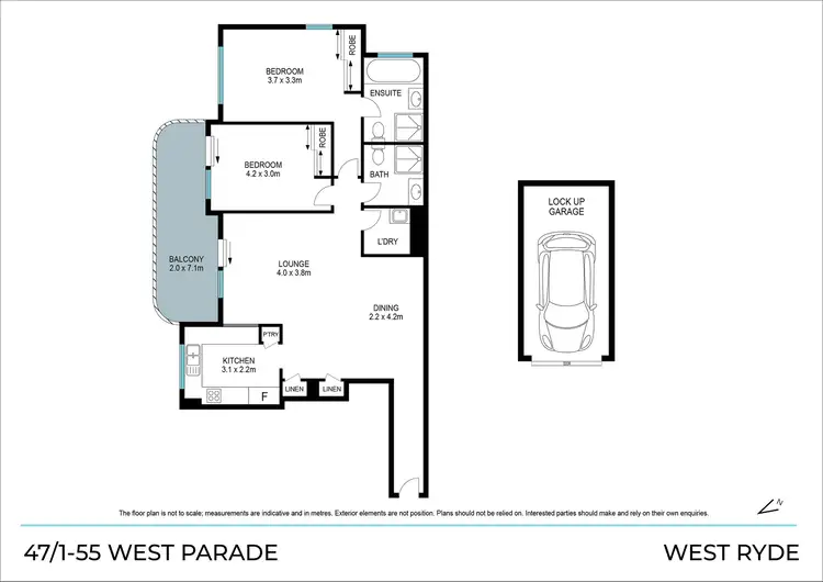 Floorplan of Homely apartment listing, 47/1-55 West Parade, West Ryde NSW 2114
