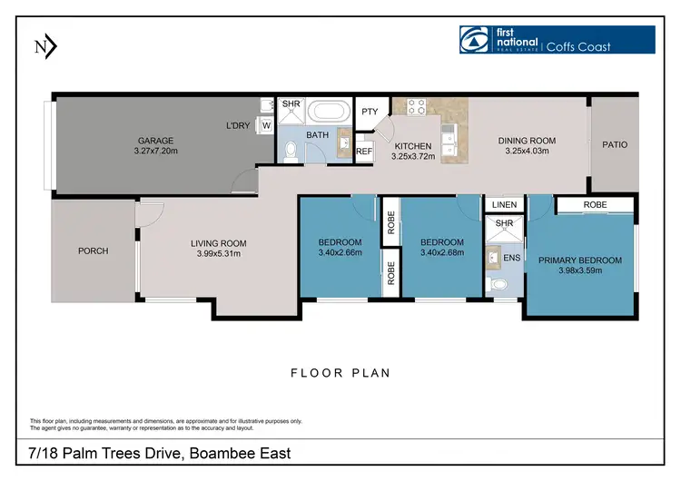 Floorplan of Homely villa listing, 7/18 Palm Trees Drive, Boambee East NSW 2452