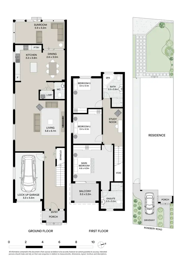 Floorplan of Homely semi-detached listing, 61A Rosebery Road, Guildford NSW 2161
