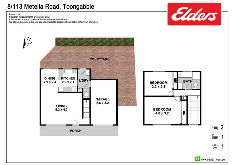 Floorplan of Homely townhouse listing, 8/113 Metella Road, Toongabbie NSW 2146
