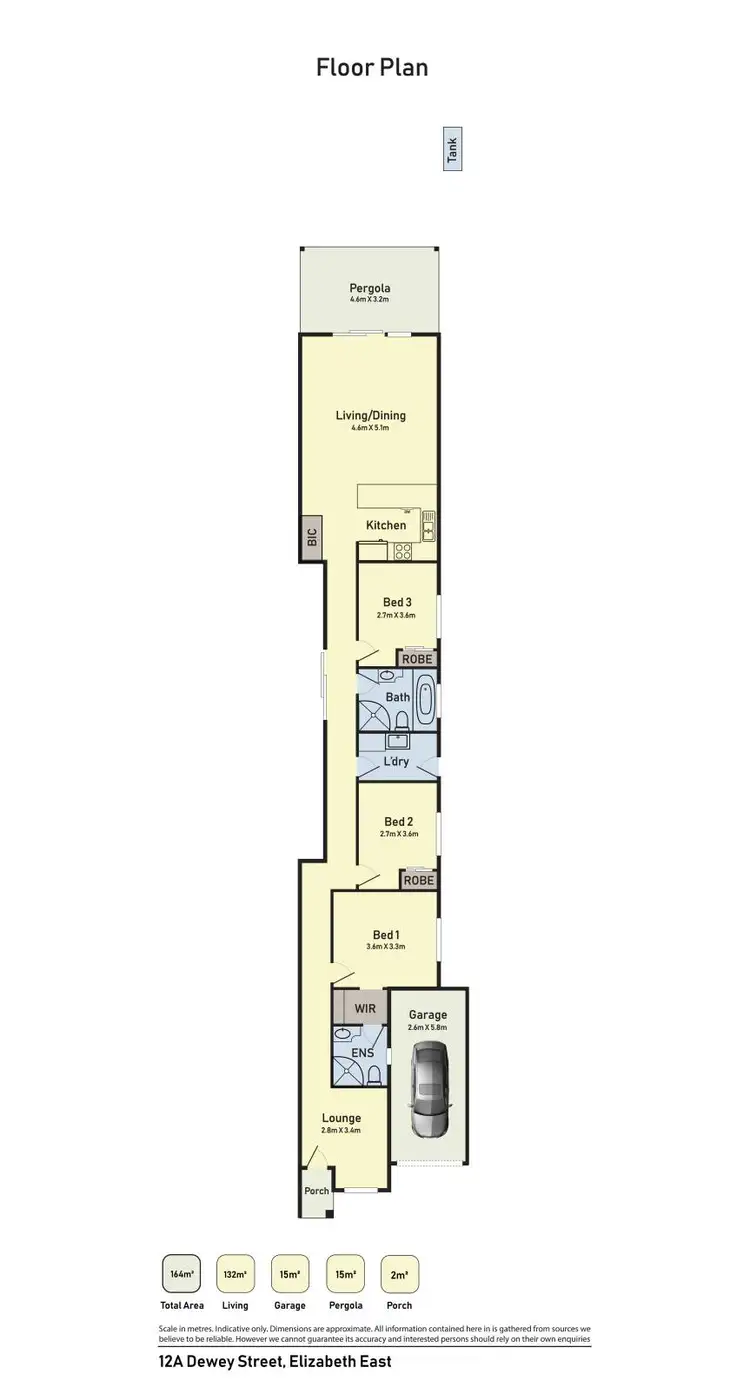 Floorplan of Homely unit listing, 12a Dewey Street, Elizabeth East SA 5112