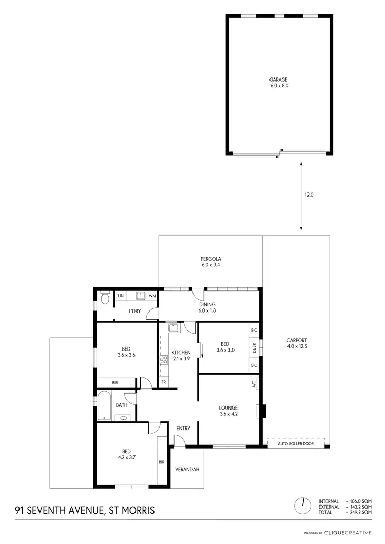 Floorplan of Homely house listing, 91 Seventh Avenue, St Morris SA 5068