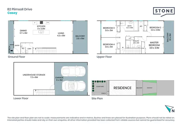 Floorplan of Homely townhouse listing, 82 Plimsoll Drive, Casey ACT 2913