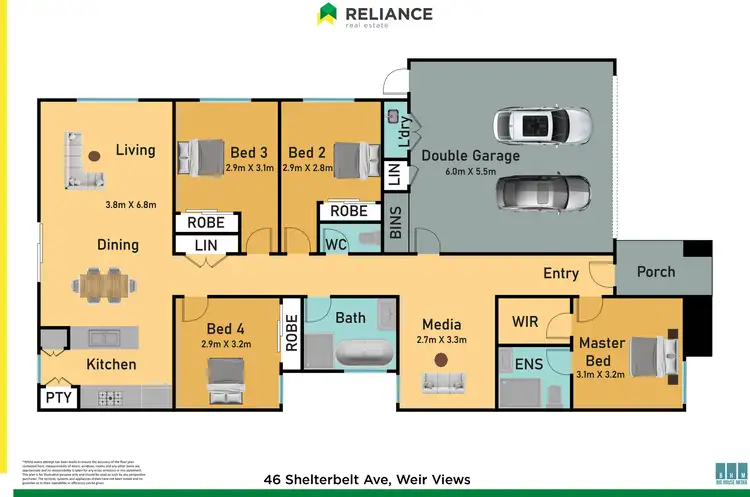 Floorplan of Homely house listing, 46 Shelterbelt Avenue, Weir Views VIC 3338