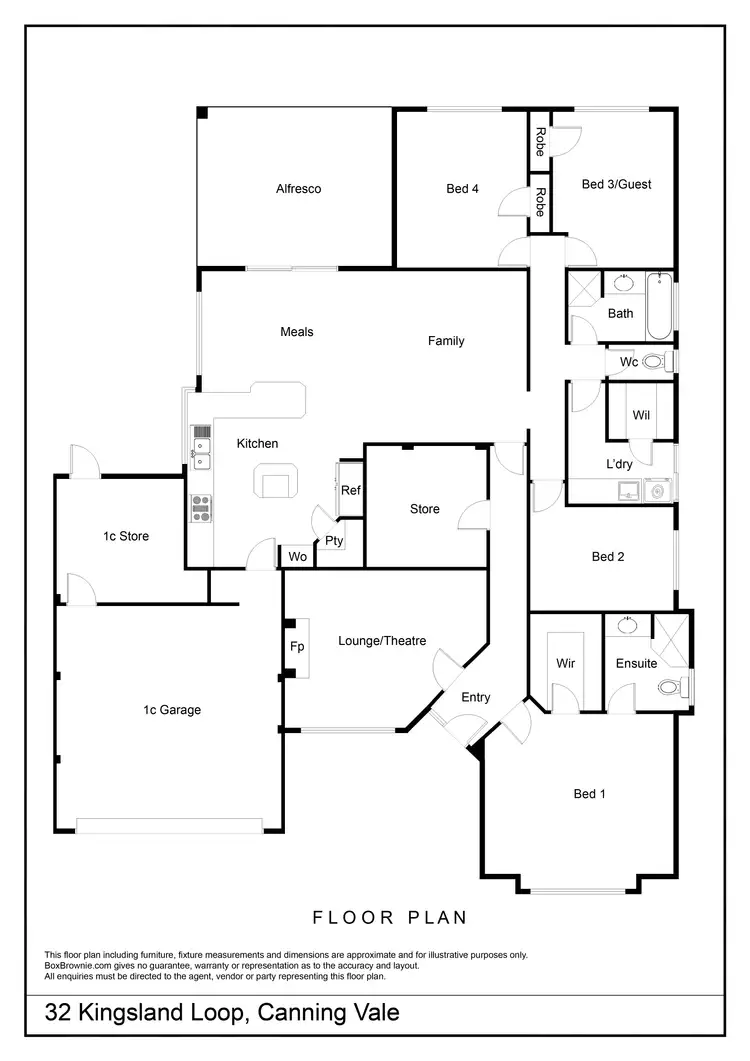 Floorplan of Homely house listing, 32 Kingsland Loop, Canning Vale WA 6155