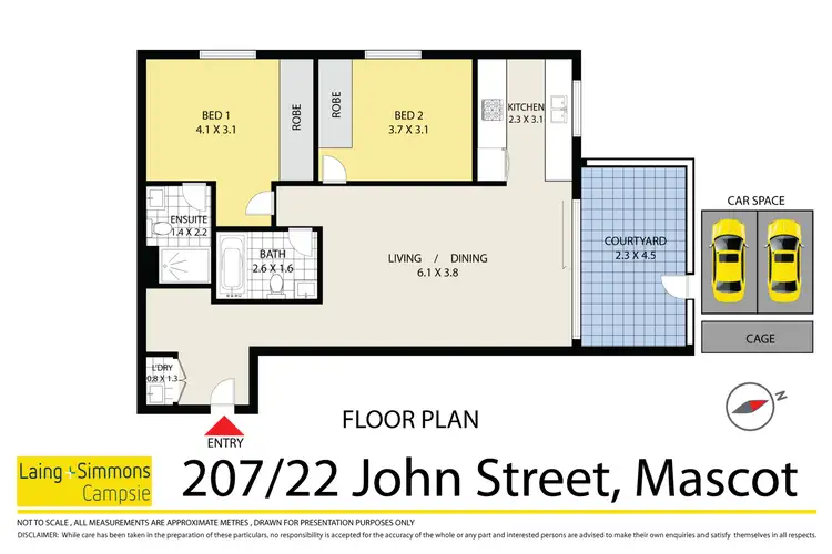 Floorplan of Homely apartment listing, 207/22 John Street, Mascot NSW 2020