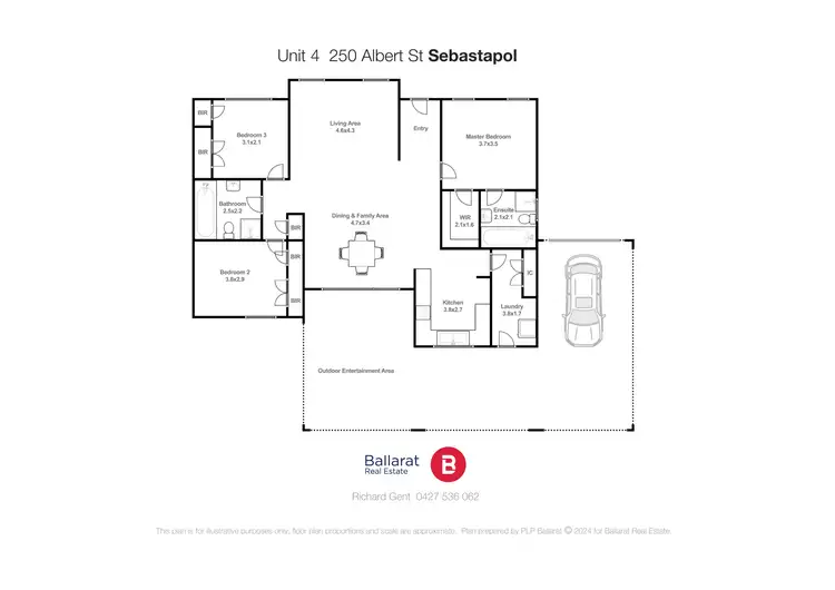 Floorplan of Homely unit listing, 4/250 Albert Street, Sebastopol VIC 3356