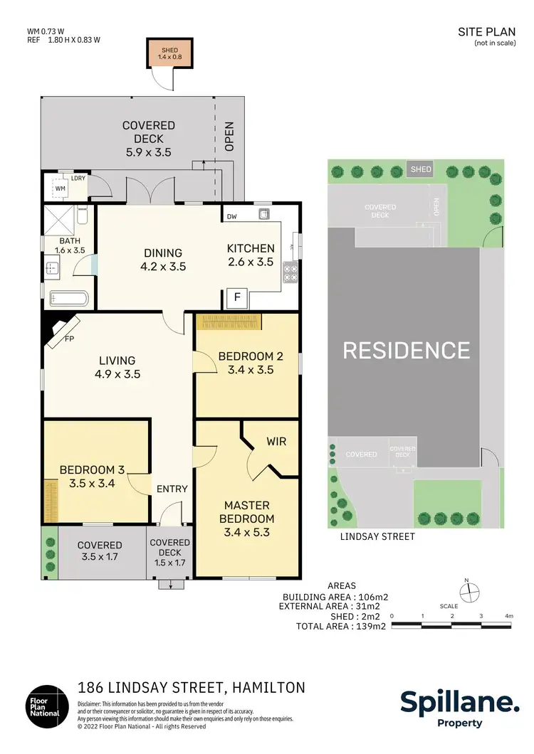 Floorplan of Homely house listing, 186 Lindsay Street, Hamilton NSW 2303