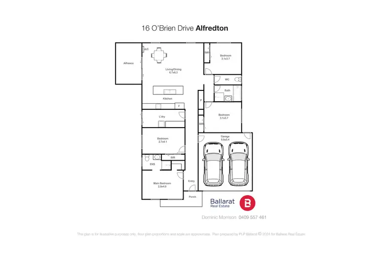 Floorplan of Homely house listing, 16 O'Brien Drive, Alfredton VIC 3350
