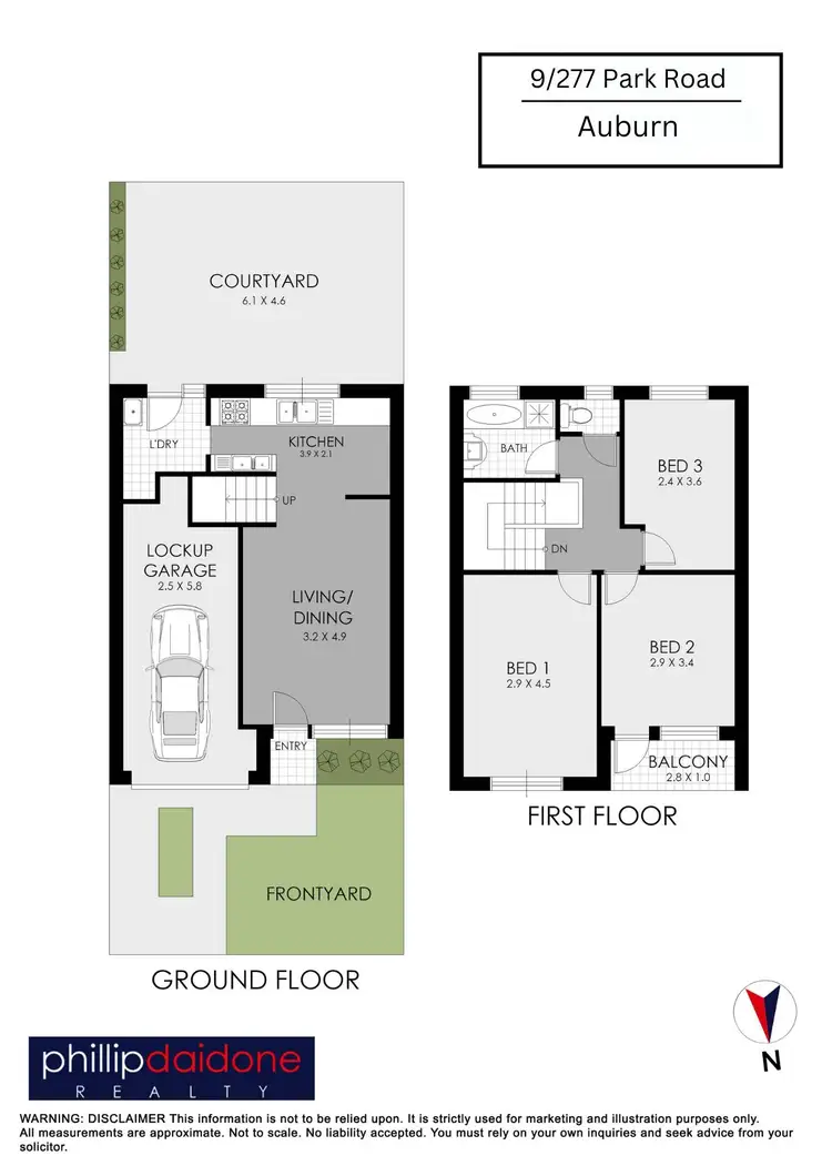 Floorplan of Homely townhouse listing, 9/277 Park Road, Auburn NSW 2144