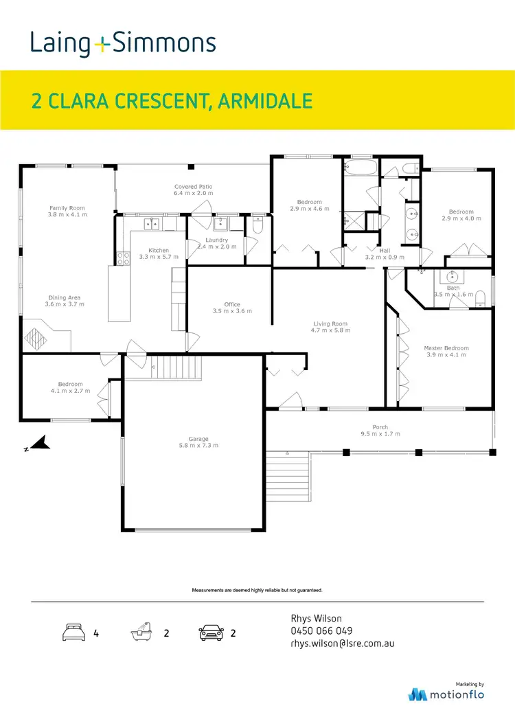 Floorplan of Homely house listing, 2 Clara Crescent, Armidale NSW 2350