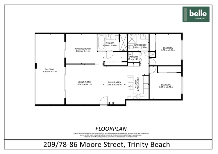 Floorplan of Homely apartment listing, 209/93 Vasey Esplanade, Trinity Beach QLD 4879