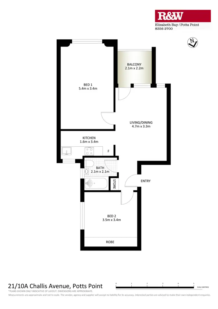 Floorplan of Homely apartment listing, 21/10a Challis Avenue, Potts Point NSW 2011