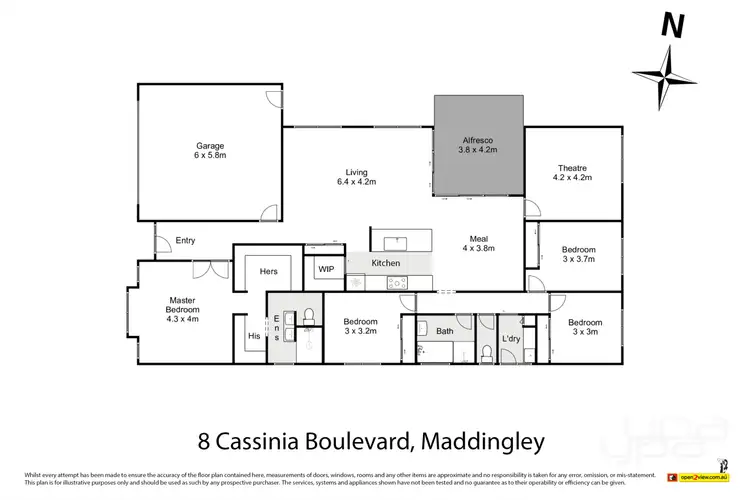 Floorplan of Homely house listing, 8 Cassinia Boulevard, Maddingley VIC 3340