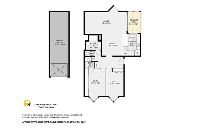 Floorplan of Homely unit listing, 27/44 Brisbane Street, Toowong QLD 4066