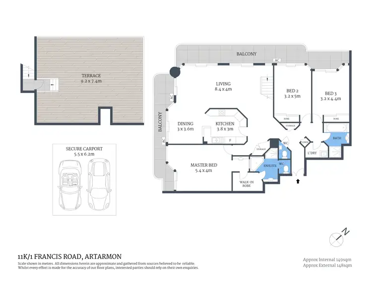 Floorplan of Homely apartment listing, 11K/1 Francis Road, Artarmon NSW 2064
