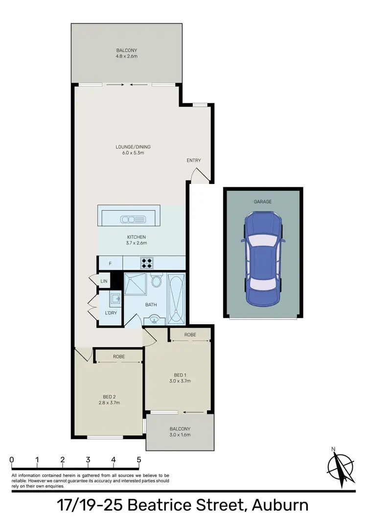 Floorplan of Homely unit listing, 17/19-25 Beatrice Street, Auburn NSW 2144
