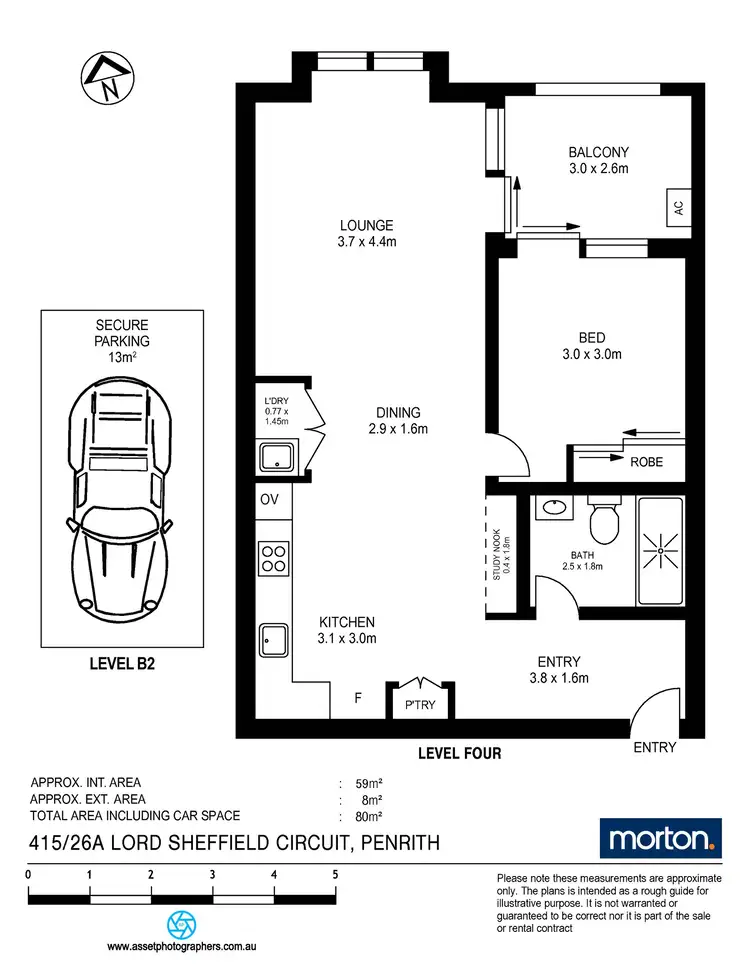Floorplan of Homely apartment listing, 415/26A Lord Sheffield Circuit, Penrith NSW 2750