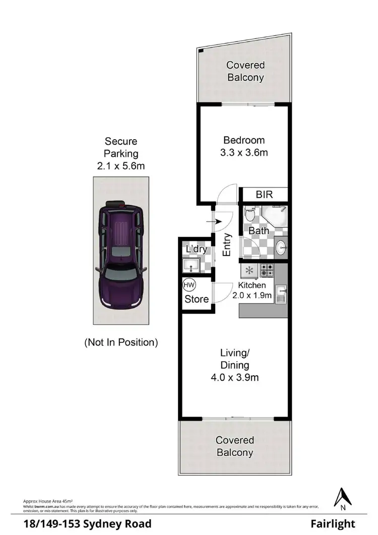 Floorplan of Homely unit listing, 18/149-153 Sydney Road, Fairlight NSW 2094