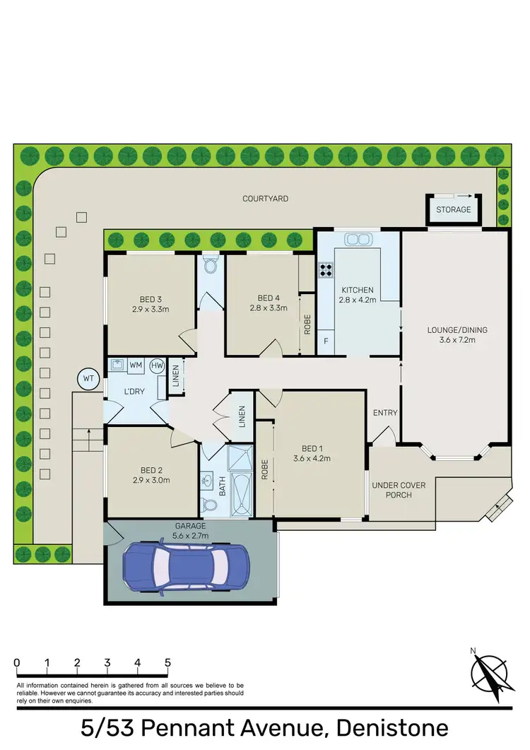 Floorplan of Homely villa listing, 5/51-53 Pennant Avenue, Denistone NSW 2114
