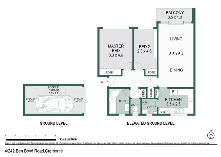 Floorplan of Homely apartment listing, 4/242 Ben Boyd Road, Cremorne NSW 2090
