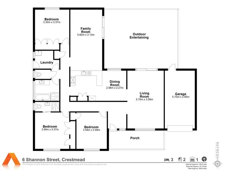 Floorplan of Homely house listing, 6 Shannon Street, Crestmead QLD 4132