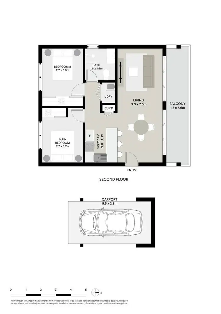 Floorplan of Homely apartment listing, 6/7 Lord Street, Port Macquarie NSW 2444