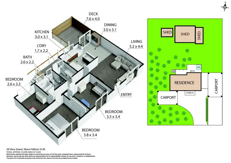 Floorplan of Homely house listing, 20 View Street, Woori Yallock VIC 3139