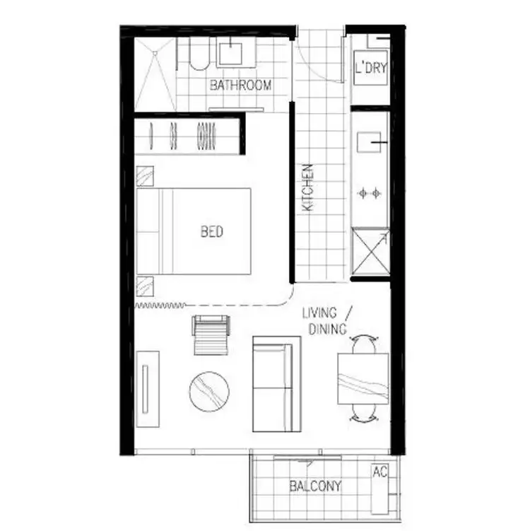 Floorplan of Homely apartment listing, 509/97 Flemington Road, North Melbourne VIC 3051