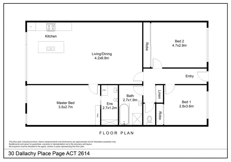 Floorplan of Homely townhouse listing, 30 Dallachy Place, Page ACT 2614