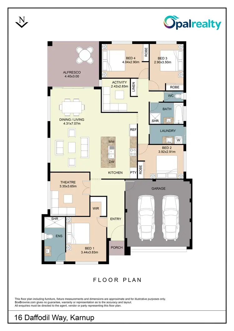 Floorplan of Homely house listing, 16 Daffodil Way, Karnup WA 6176