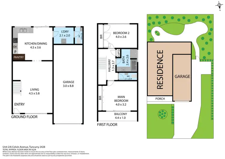 Floorplan of Homely townhouse listing, 2/6 Colvin Avenue, Tuncurry NSW 2428