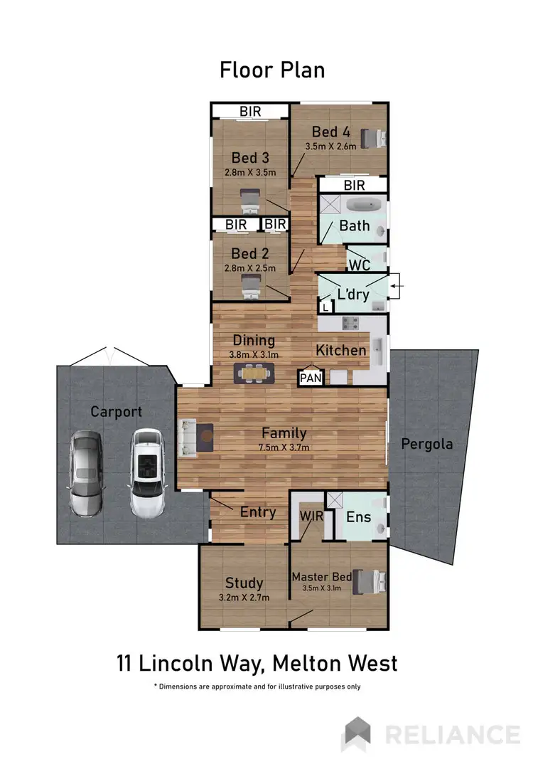 Floorplan of Homely house listing, 11 Lincoln Way, Melton West VIC 3337